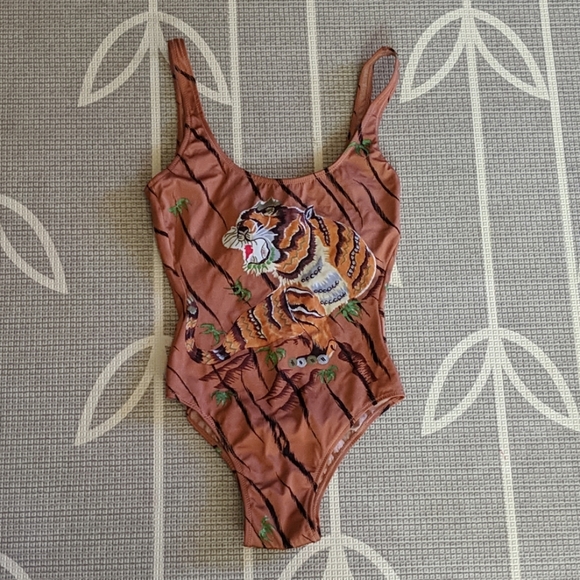 Vintage Other - Vintage Tiger High Cut One Piece
